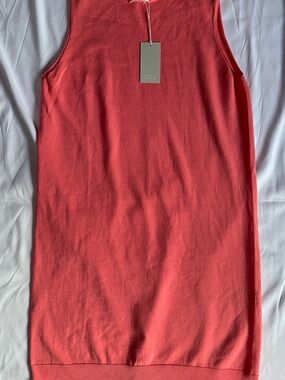COS Coral-Red Sleeveless Knit Tank